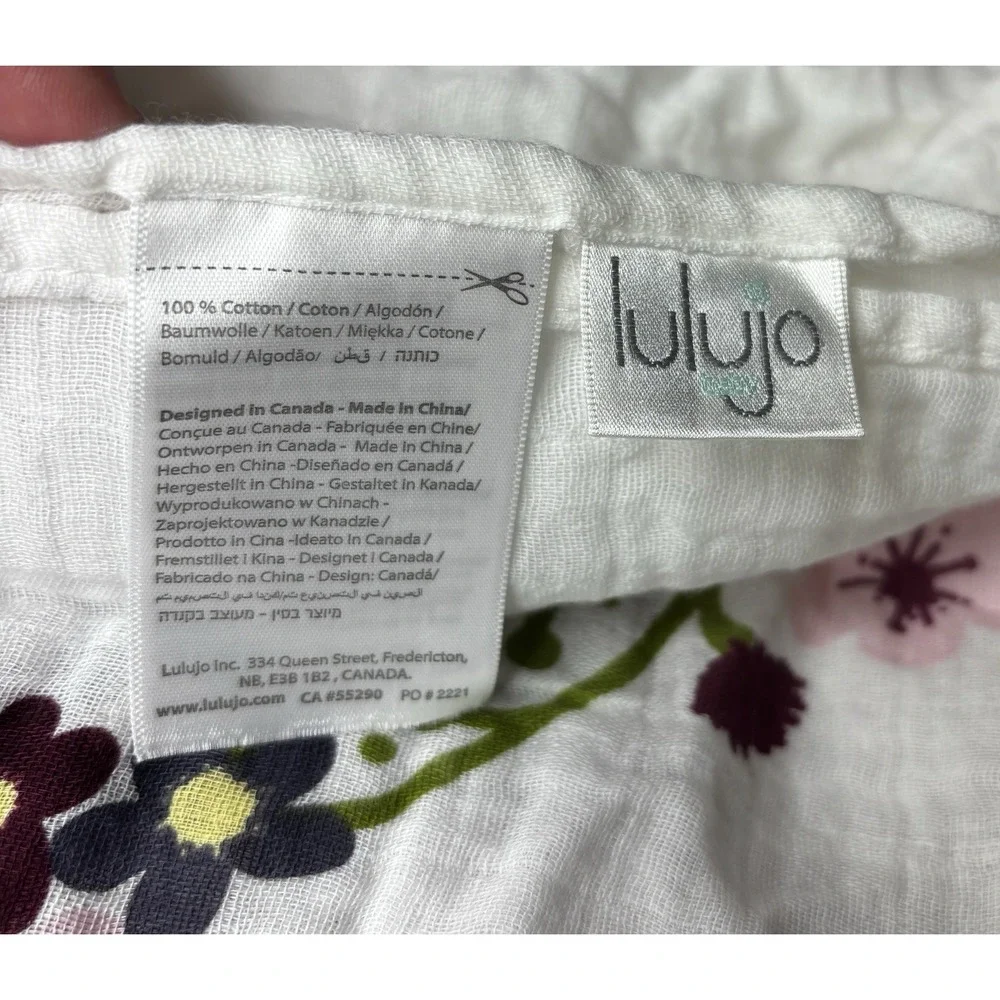 Lulujo Baby's First Year Milestone Blanket‎ Card Set Floral 40in x 40in